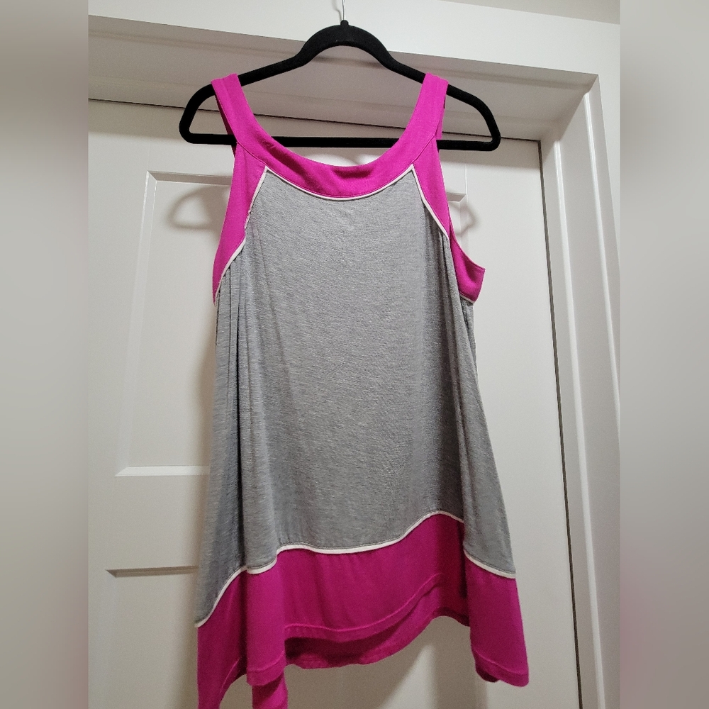 DKNY Pink and Gray Women's Tank Top